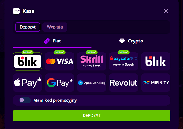 Wybierz system płatności
